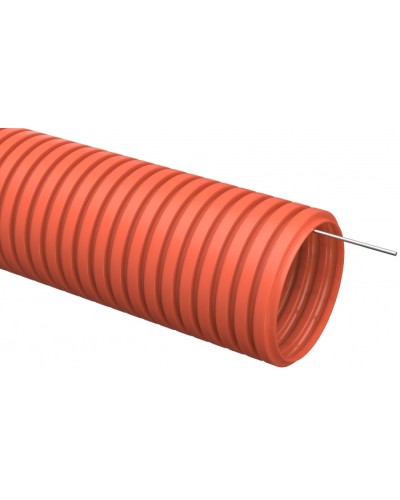 Труба гофр. ПНД 20 мм с зондом (100 м) IEK (CTG20-20-K04-100) в Липецке Труба гофрированная Pintop.ru