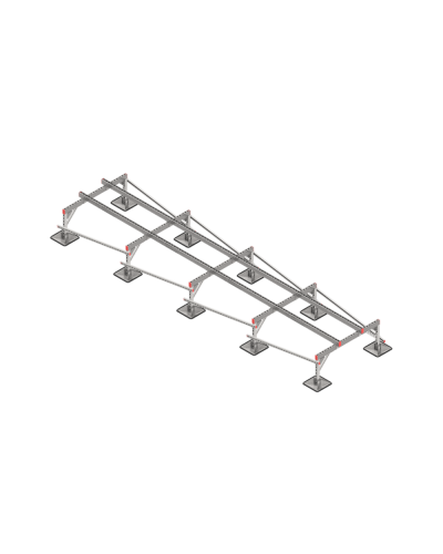 Опорная конструкция для установки оборудования TECHNORAPTOR STEELFOOT 1200х5000 тип 1 КМ-профиль (KM-TR-STF-SSEI-1200-5000-1) в Липецке Системы видеонаблюдения Pintop.ru