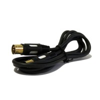 Шнур DIN 5PIN Plug - DIN 5PIN Plug 1.5 м GOLD (10шт/уп) REXANT 17-2522