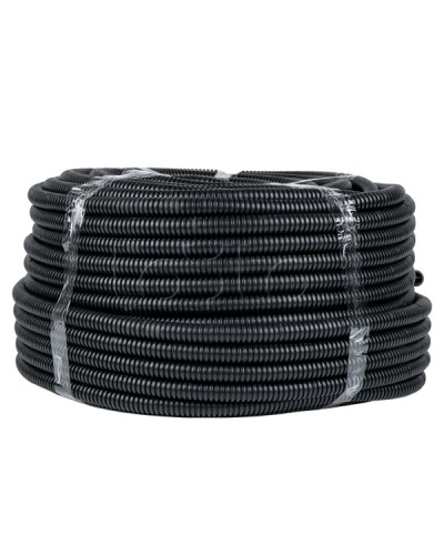 Труба гофр. ПНД с протяжкой d20 мм (25 м) черная EKF-Plast (tpnd-20-25m) в Липецке Труба гофрированная Pintop.ru