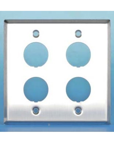 Панель лицевая для 4-х промышленных модулей Hyperline FP-IE-U-4-SL в Липецке Аксессуары для кабель-канала Pintop.ru