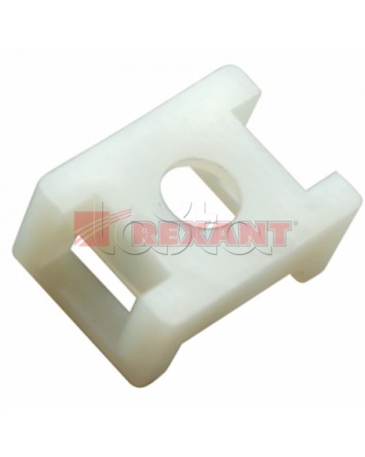 Площадка для крепления стяжки 22.2x16мм БЕЛАЯ 100 шт (10шт/уп) REXANT 07-2102 в Липецке Стяжки-хомуты Pintop.ru
