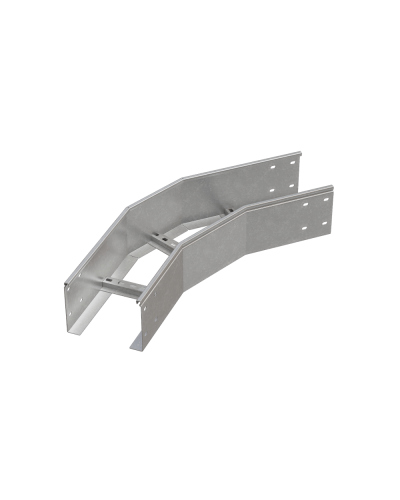 Угол лестничный горизонтальный 45 гр. 150х600х1,5 мм HD85 N КМ-профиль (LGL45-150-600-1.5 HD85 N) в Липецке Аксессуары для лотков Pintop.ru