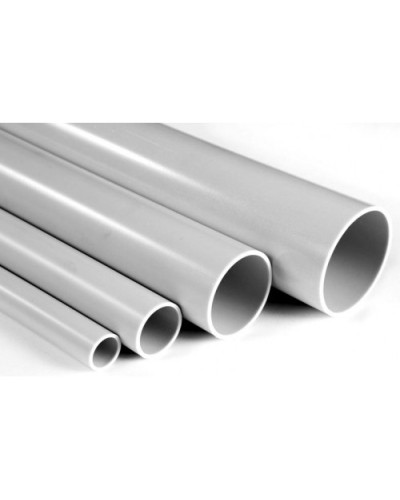 Труба гладкая ПВХ жесткая легкая диам 16, огнестойкость E60-E90 цвет серый (3м) Экопласт 30016-E90 в Липецке Труба (ОКЛ) Экопласт Pintop.ru