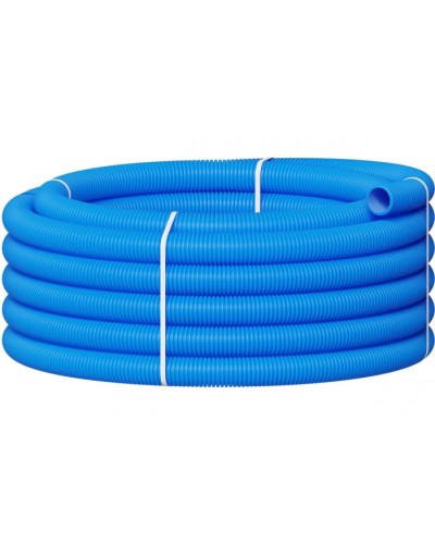 Вентиляционная труба гибкая двустенная для воздуховода (ПНД) D90мм цвет голубой(1шт=50м) Экопласт 803090TR-1 в Липецке Гладкая труба Pintop.ru