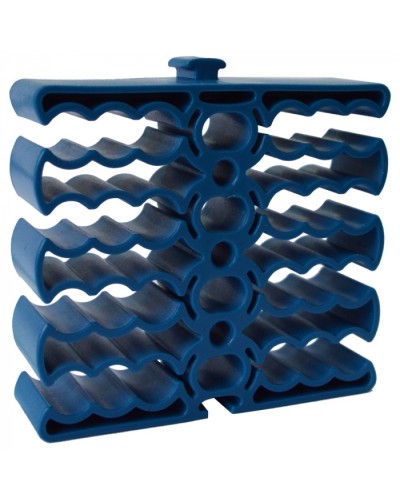 Кабельная гребенка на 24 кабеля, синяя LANMASTER (LAN-CCLP24-BL) в Липецке Аксессуары для стоек и шкафов Pintop.ru