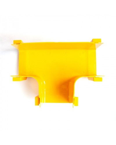 Т-соединитель оптического лотка 240 мм, монтаж без соединителей, желтый LANMASTER (LAN-OT240-ET/NC) в Липецке Коммутационные изделия Pintop.ru