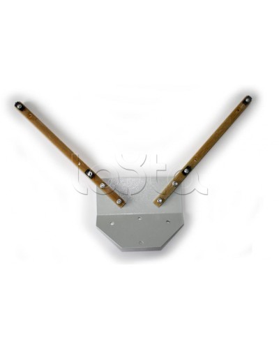 Узел с двумя стеклопластиковыми консолями для крепления двух блоковна плоскость заграждения, стены зданияили на другие электропроводные предметы Омега-микродизайн УКБ-22 в Липецке Кронштейны и планки для извещателей Pintop.ru