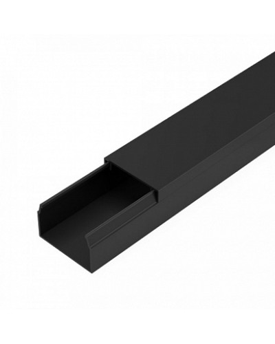 Кабель-канал черный 2-й замок в п/э 25х16 мм (50 м/уп) Промрукав (PR03.0212) в Липецке Огнестойкие кабельные линии Pintop.ru