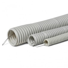 Труба гофр. тяжелая самозатух. ТГТ СЗПВХ 32 мм с зондом (50 м) ПожТехКабель