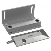 Магнитоконтактный датчик, НР, серебряный, накладной для металлических дверей, металлорукав, зазор 60 мм Smartec ST-DM141NO-SL