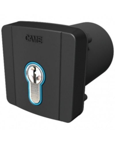 Ключ-выключатель встраиваемый с цилиндром замка DIN и синей подсветкой Came 806SL-0060 в Липецке Запчасти для шлагбаумов и автоматики Pintop.ru