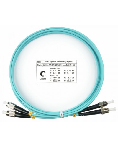 Шнур оптический duplex FC-ST 50/125 mm OM3 1,5м LSZH Cabeus FOP-50-FC-ST-1,5m в Липецке Патч-корды и пигтейлы Pintop.ru