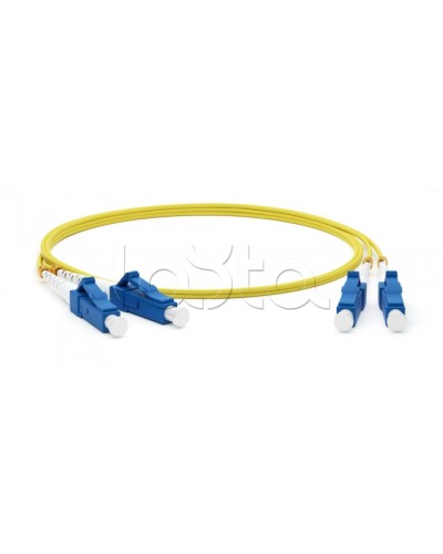 Патч-корд волоконно-оптический Hyperline FC-D2-9-LC/UR-LC/UR-H-5M-LSZH-YL в Липецке Патч-корды оптические Pintop.ru