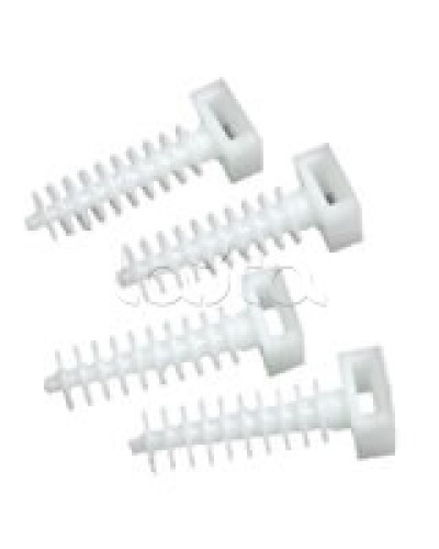 Держатель хомутов для установки в отверстиях D8 мм 37х13 мм Экопласт 47214 в Липецке Крепеж: Дюбели, шурупы, саморезы Pintop.ru