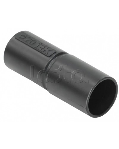 Муфта труба-труба GI20G черный IEK (CTA10D-GIG20-K02-100) в Липецке Повороты, муфты, тройники Pintop.ru